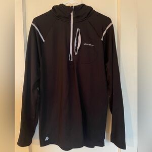 Eddie Bauer Black Quarter-Zip Pullover